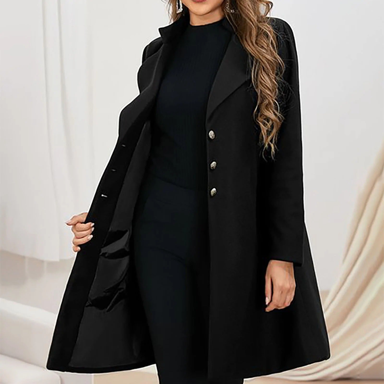 Long-Sleeved Wool Coat Qartel™